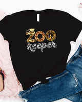 Zookeeper African Animal Zebra Leopard Print Savanna Life T Shirt Unisex Standard T-Shirt black s