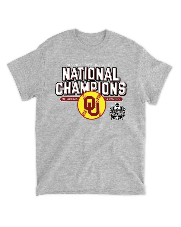 Oklahoma Sooners Champion Women's 2022 NCAA Softball Women's College World Series Champions Locker Room Boyfriend Cropped T Shirt